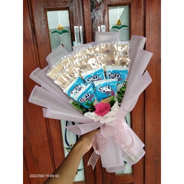 buket uang kosong + snack