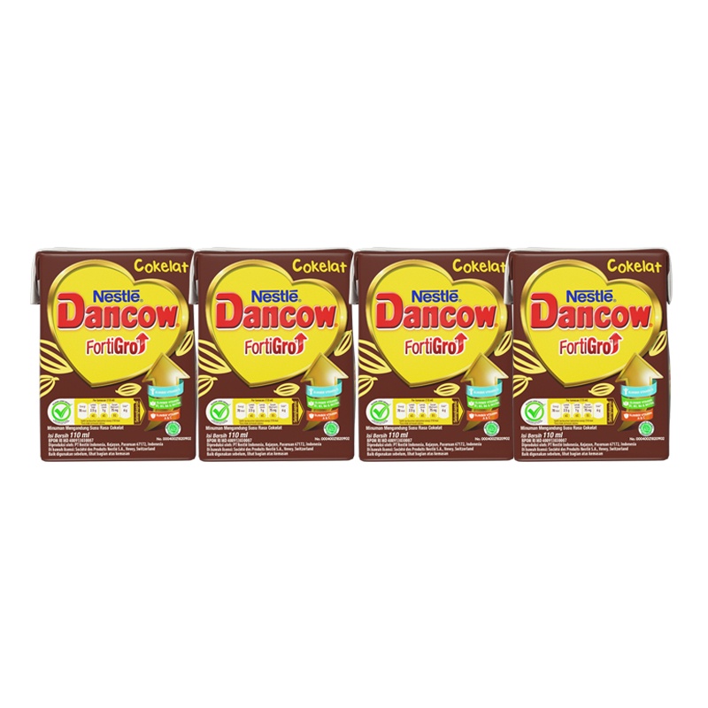 Promo Harga Dancow Fortigro UHT Cokelat per 4 pcs 110 ml - Shopee
