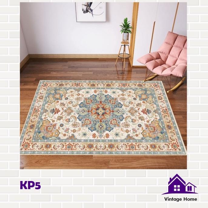 Karpet Vintage Bohemian Turki Impor Mewah Anti Slip