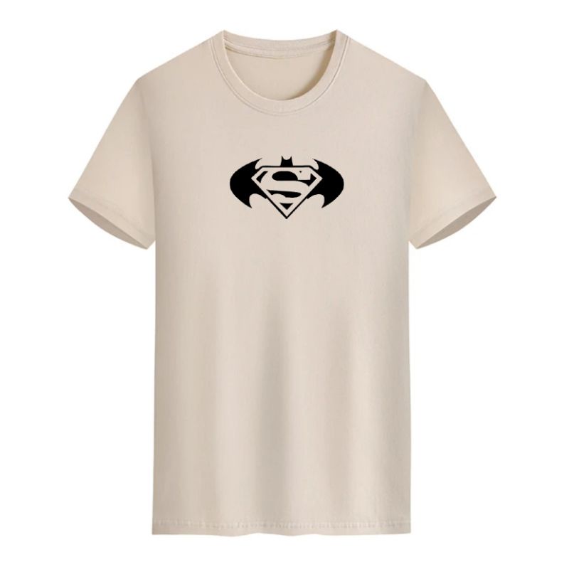 Baju Kaos Pria Batmen Superman Kaos Oblong Cowok Lengan Pendek Atasan Lelaki Dewasa Cod