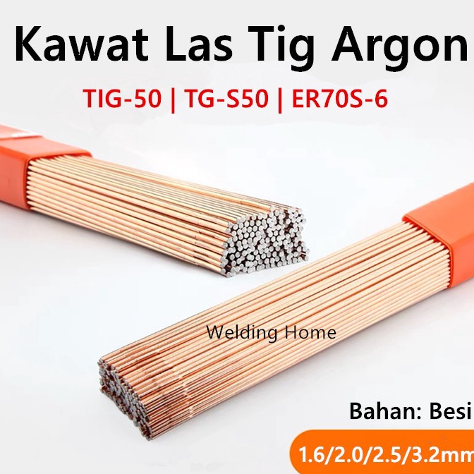 Terkini¯5KG TIG 50 Argon Kawat Las TGS50 Besi ER70S-6 1.6mm 2.0mm 2.5mm 3.2mm Filler Rod