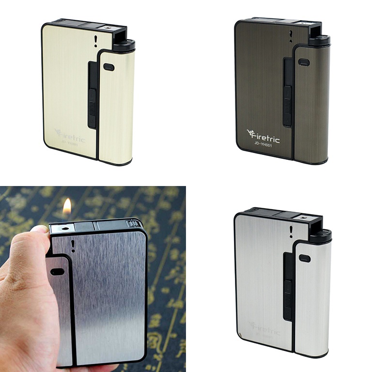 Promo Spesial✤ Kotak Tempat Rokok dengan Korek Gas Case with Lighter MFV