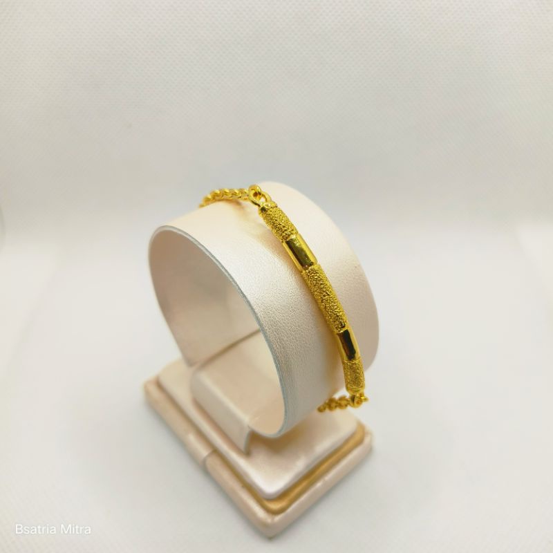 Gelang Nori Bambu Aksesoris Perhiasan Lapis Emas 24K