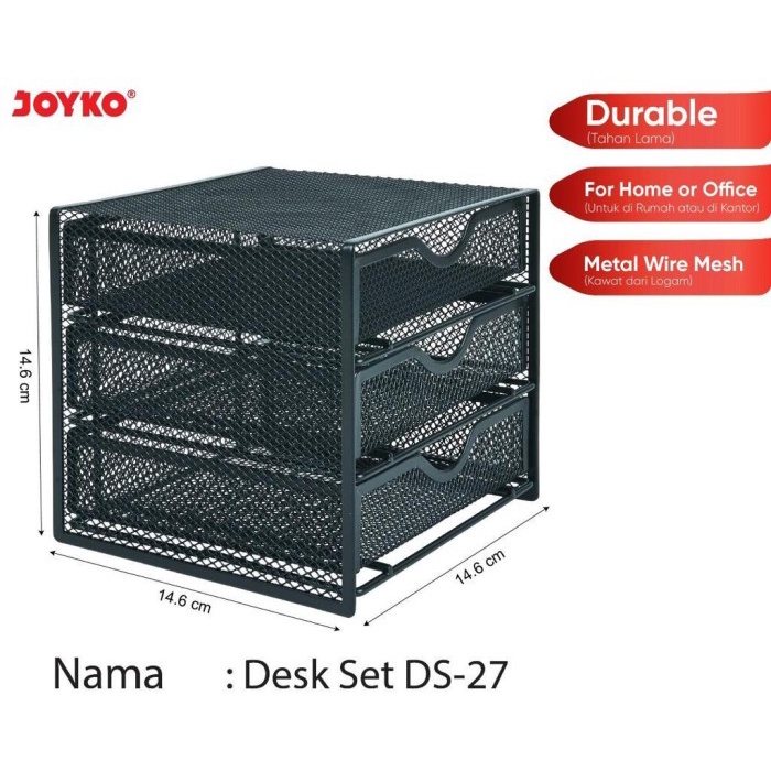 

Aurealiamall Desk Set Pen Holder / Tempat Alat Tulis Jaring Jala Joyko Ds-27