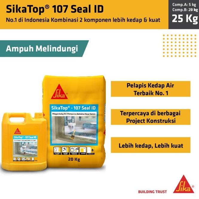 @=@=@=@=] sika top seal 107 2 komponen| semen pelapis anti bocor| 20 kg + 5 kg
