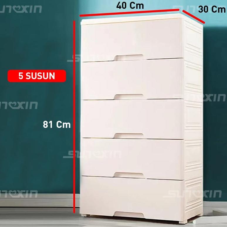 Limited Sunxin - Plastic Storage Cabinet, Lemari/Laci Plastik / Lemari Pakaian Plastik