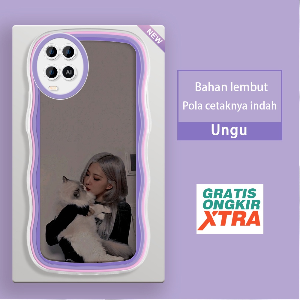 Mulia OPPO A37 A37F A53 2020 A52 A54 2021 A55 A57 2022 A59  Casing Ponsel  Pola Korea blackPink ROSÉ
