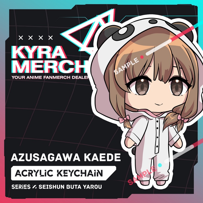 Keychain Anime Seishun Buta Rascal Azusagawa Kaede | KyraMerch Anime Fanmerch Dealer