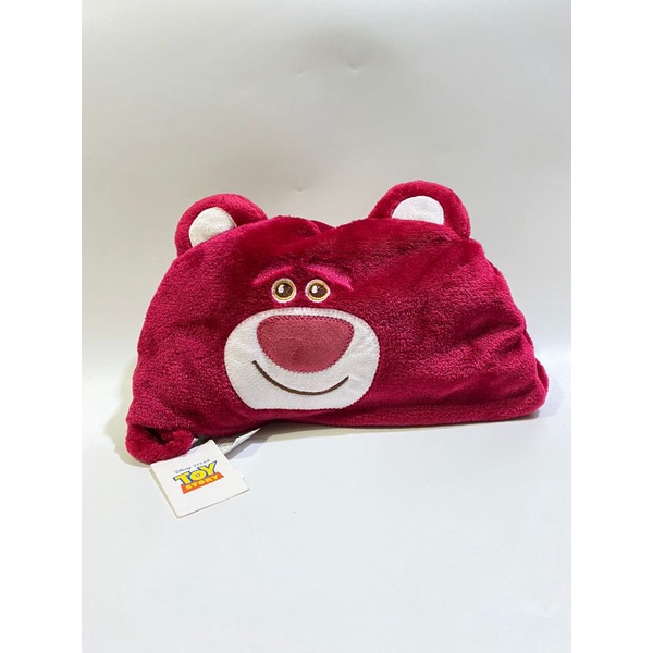 Lotso Toy Story Soft Blanket Selimut Topi Balmut Bantal