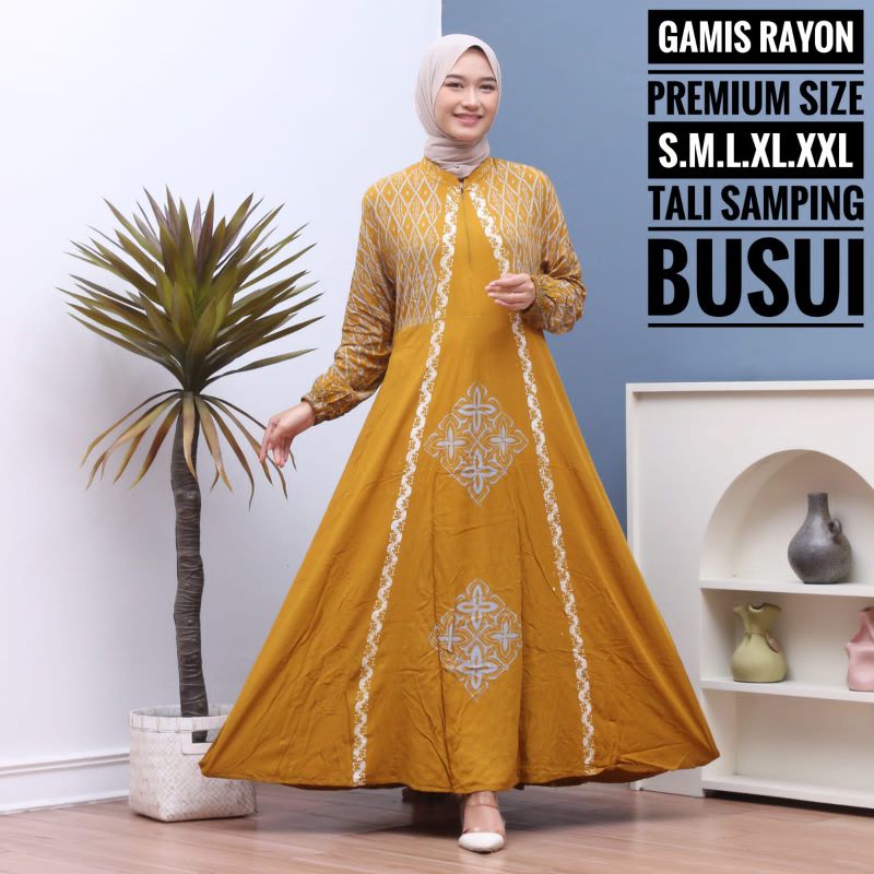 GAMIS TWILL SUPER ADEM | ABSTRAK MALAMAN | RESLETING DEPAN BUSUI