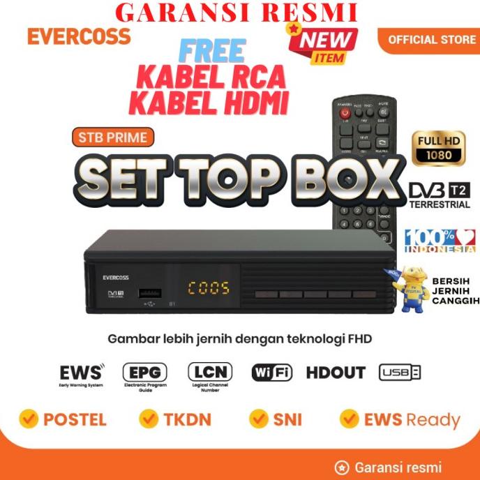 Terbaik Set Top Box Dvb-T2 Deer Receiver Tv Digital Stb Set Box Tv Premium Limited Edition