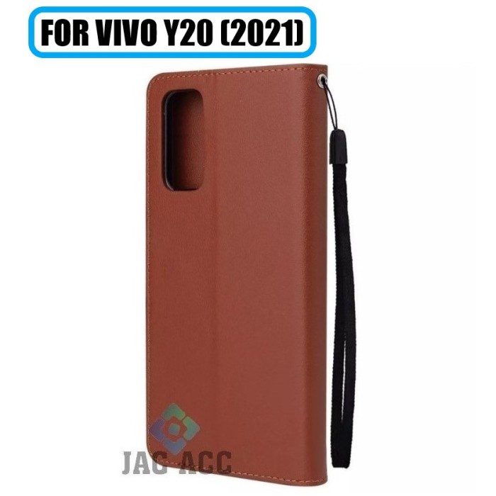 PROMO Y20 HP VIVO LEATHER Y20 NEW VIVO 2021 FLIP UNTUK DOMPET NEW CASE 2021 TERLARIS