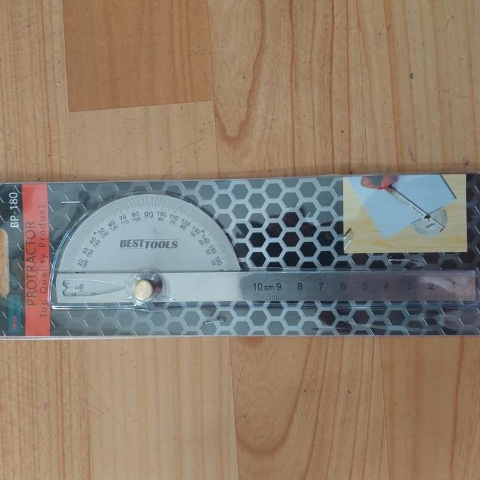

Penggaris Busur Derajat Protector Stainless Steel 10cm 180 Derajat