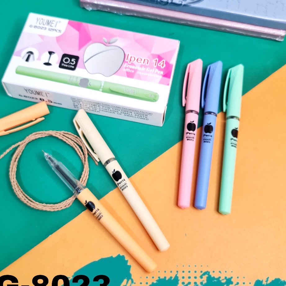 

→ml Terlaku.✳➬ GG Bolpen Gel 0.5mm G-8003 Apple(12pc) / Pulpen Tinta / Pulpen Gel /Pen Jel/Balpen/Ballpoint G75 ✩
