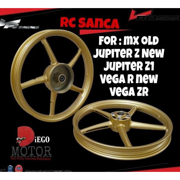 BEBAS ONGKIR VELG RACING YAMAHA MX - JUPITER Z NEW BURHAN PALANG 5 V.ROSSI GOLD