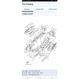 GARANSI mole side 3 4 xride 125 kanan kiri ori ygp