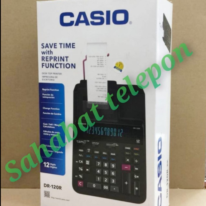 

Best Seller Kalkulator Save Time With Reprint Function Casio Dr-120R-Bk