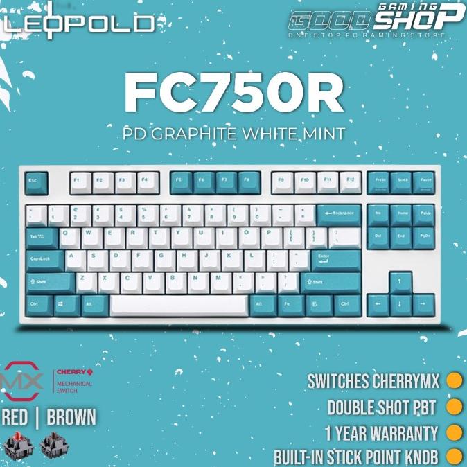 LEOPOLD FC750R PD Graphite White Mint PD - Gaming Keyboard