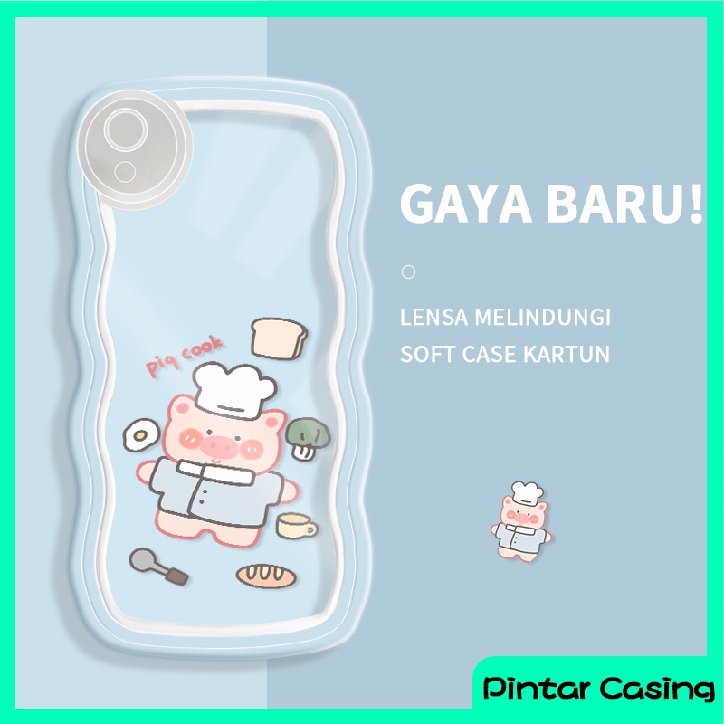 Casing Hp Ponsel untuk VIVO Y90 Y1S V11 PRO X21S V21S Y75 4G S15E Casing Kartun Lucu Beruntung Berwa
