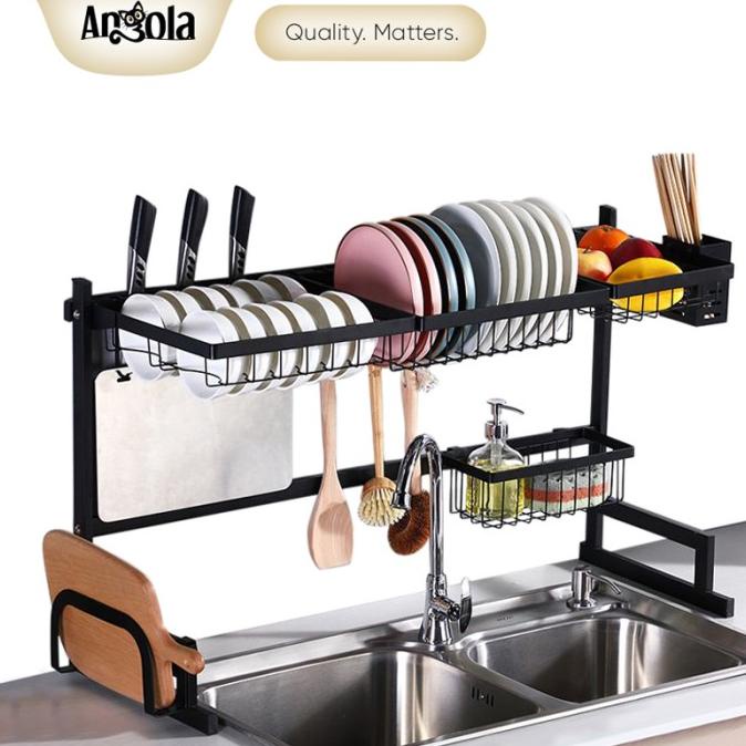 Angola Rak Piring Wastafel G01/G05 Stainless Rak Dapur Serbaguna