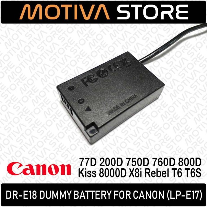 FLASH SALE LP-E17 DR-E18 DUMMY BATTERY FOR CANON 77D 200D 250D 750D 760D 800D X8I TERBARU