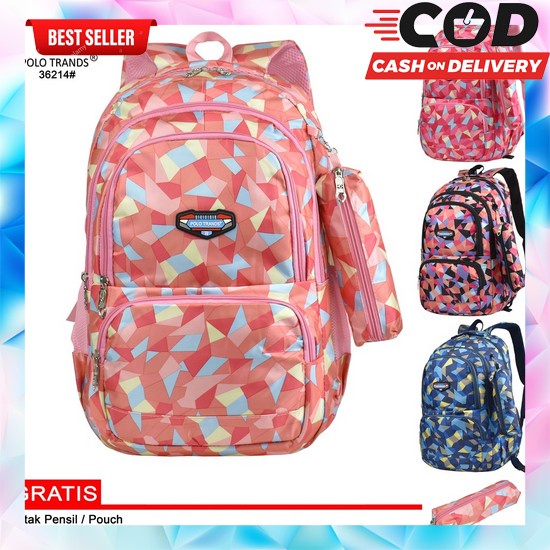 Tas Gendong Wanita Tas Punggung Kekinian Backpack Sekolah Casual Rangsel Cewek Branded Backpack Prem