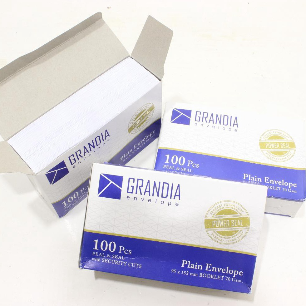 

83 Amplop Putih 104 GRANDIA / Amplop Polos Kecil Lem / Berperekat 8781