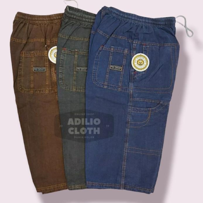 Promo Hari Ini Celana Pendek 7/8 Pria Dewasa Jeans Borju