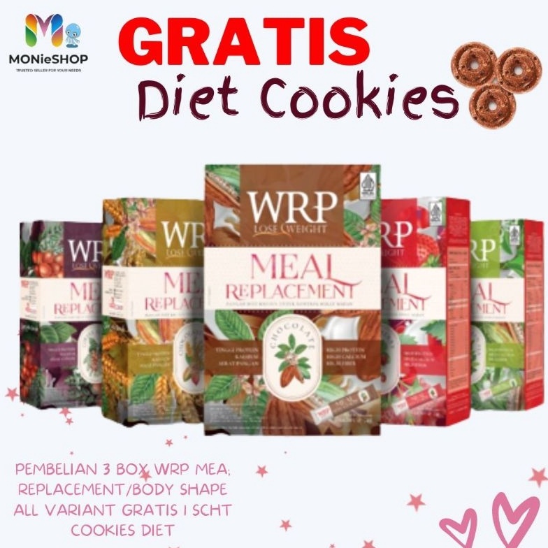 

Modern.. WRP Meal Replacement Lose Weight isi 6 Sachet COKLAT STRAWBERRY KOPI SEREAL MOCCA GREEN TEA DIET 67