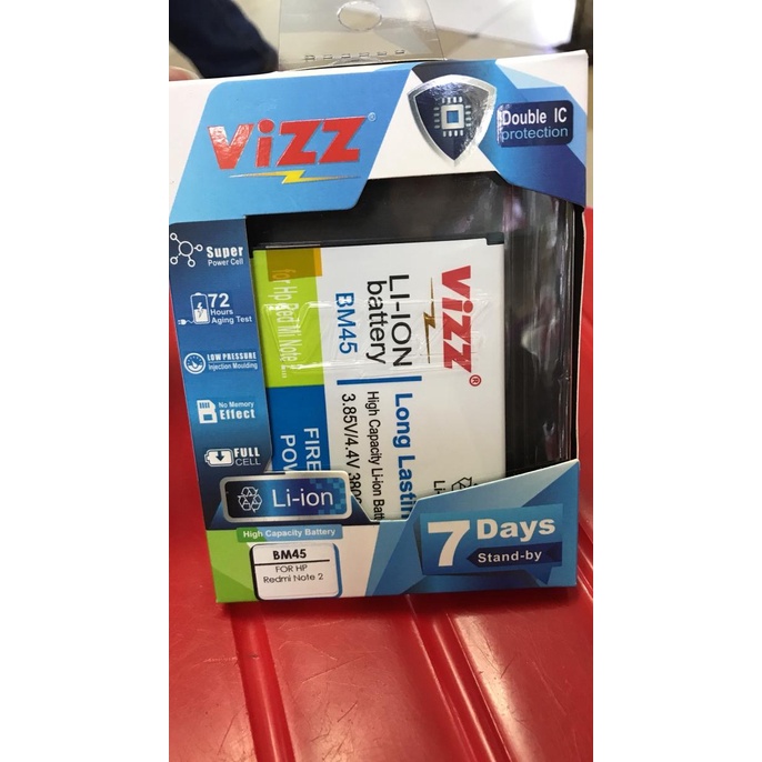 Baterai VIZZ Xiaomi Redmi Note 2 Double Power/Baterai VIZZ Xiaomi BM45