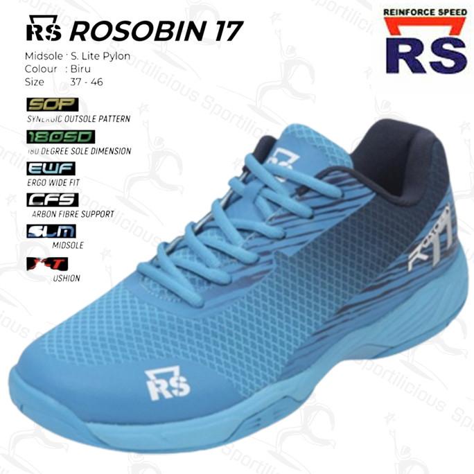 Sepatu Bulutangkis RS Rosobin 17 BIRU Original