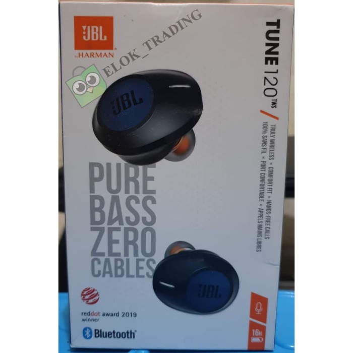 JBL Earphone TUNE 120 TWS Warna Biru - ORIGINAL