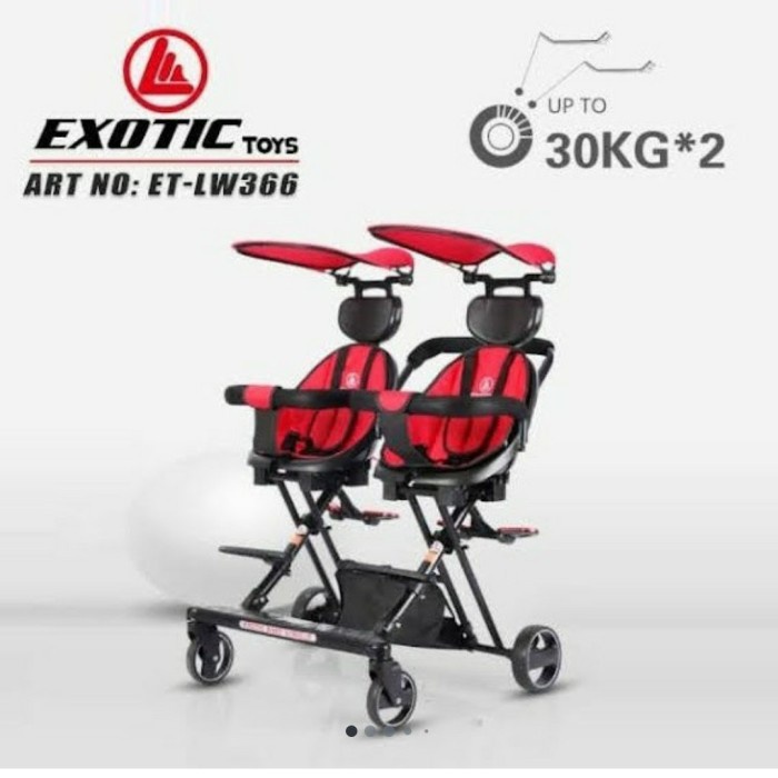 Terlaris Magic Stroller Bayi Kembar Twins Pasific Exotic Lw-366 Lw 366 Lw366
