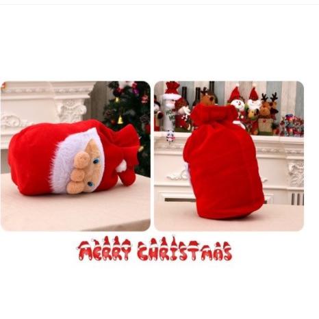 

7.7 Paper Bag Natal JUMBO Tas Pouch Kantong Kain natal christmas Bingkisan Santa Face Oversize