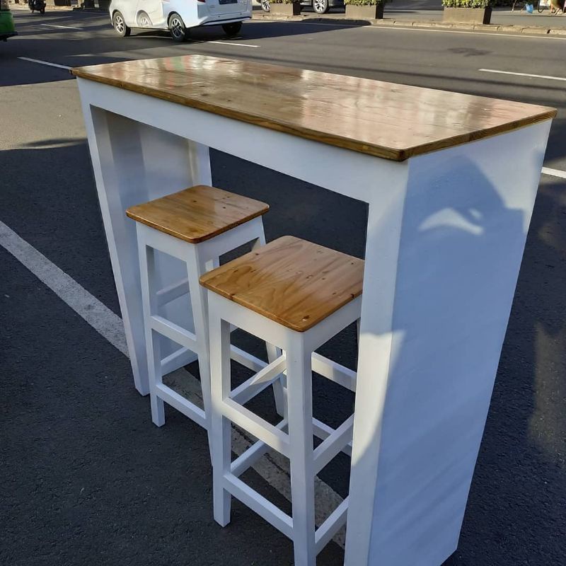 KURSI TINGGI KURSI CAFE TINGGI 100CM FULL JATI BELANDA