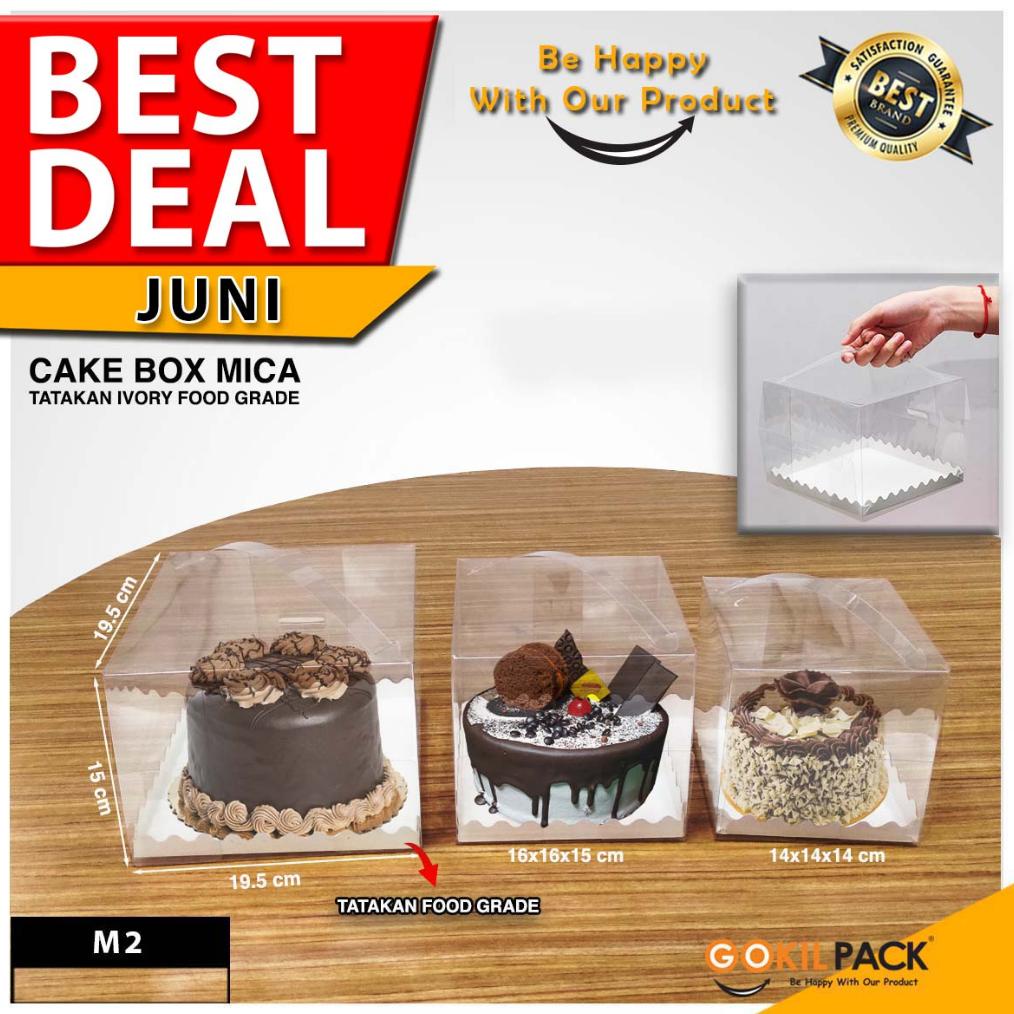 

Terbaru Box Cake Kotak Kue Packaging Mika Transparan Murah M2