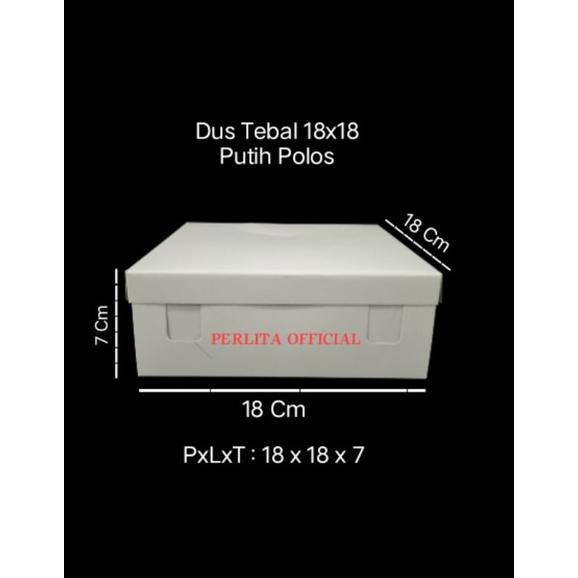 

7.7 Dus Nasi Tebal 18x18 Putih Polos