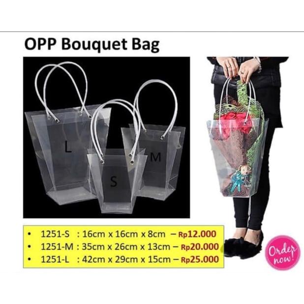 

Terbaru OPP Bouquet Bag - kantong handboquuet tas buket barang florist flower packaging