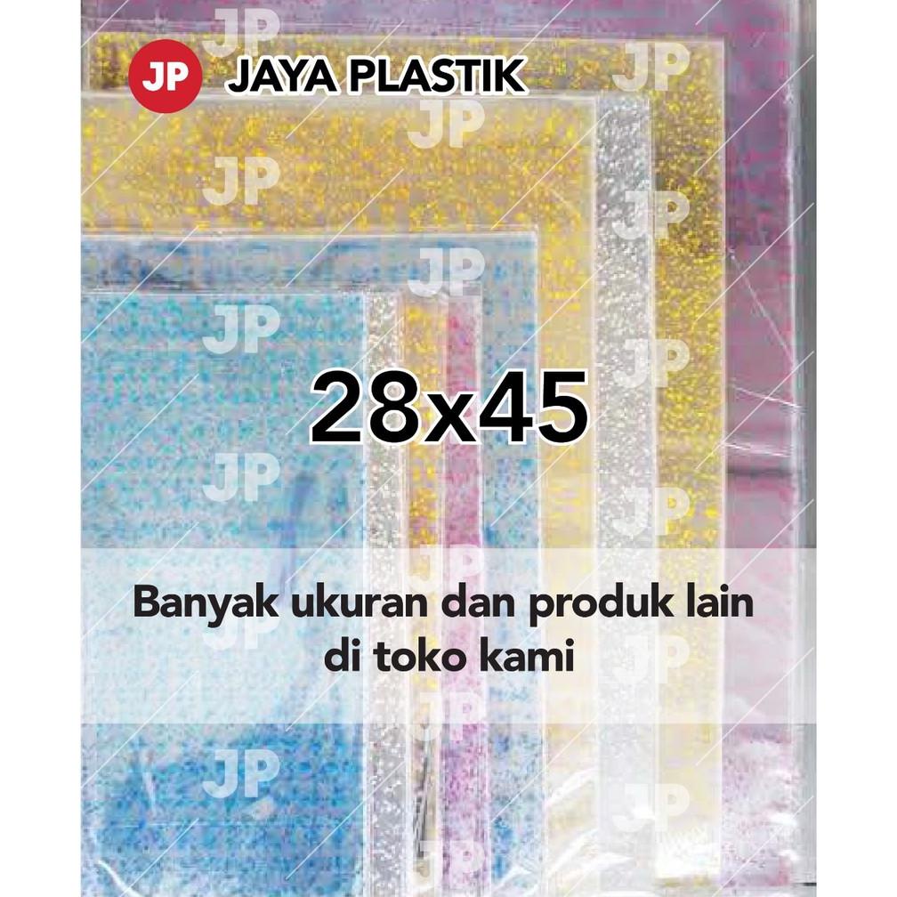 

New Plastik ultah / plastik souvenir Opp pembungkus makanan uk: 28 x 45 + Pita isi 12