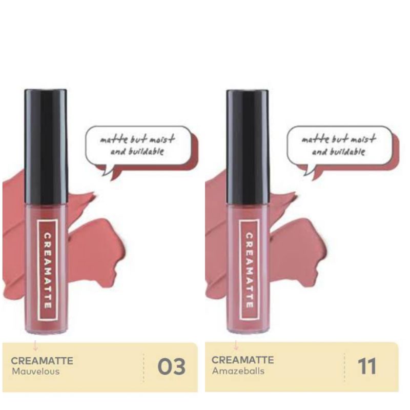 Emina Creamatte Lip Cream - 03 Mauvelous / 11 Aazeballs