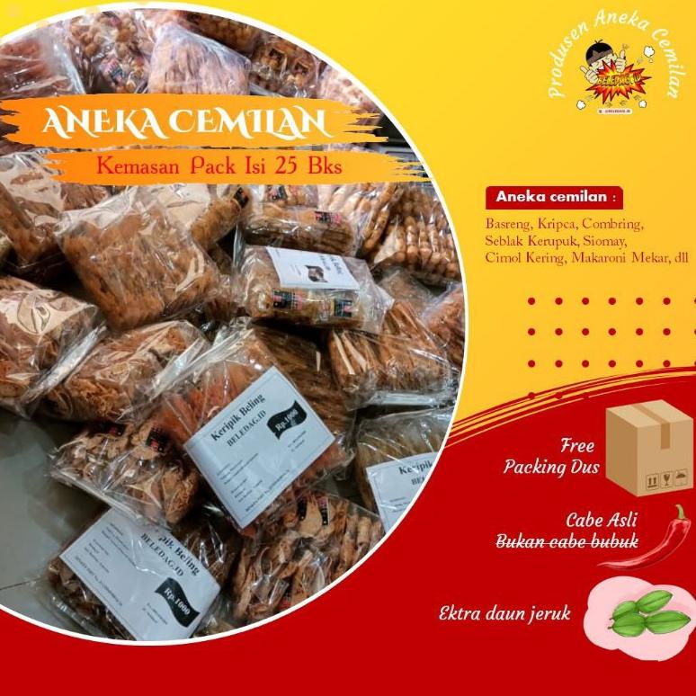 

Promo BELEDAGID Aneka Cemilan 1 pack isi 25pcs (Cimol, seblak, kripca, siomay, kripik basreng, makaroni dll)
