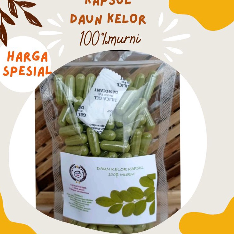

Terlaris KAPSUL DAUN KELOR 100PCS/DAUN KELOR KAPSUL MURNI INSTAN