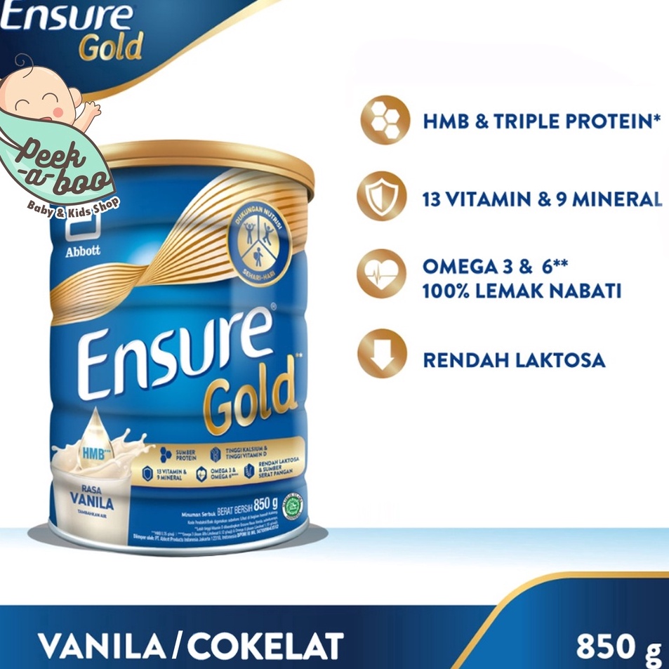 

✨11.11✨ ENSURE GOLD VANILA COKLAT GANDUM 850 GRAM 380 GRAM