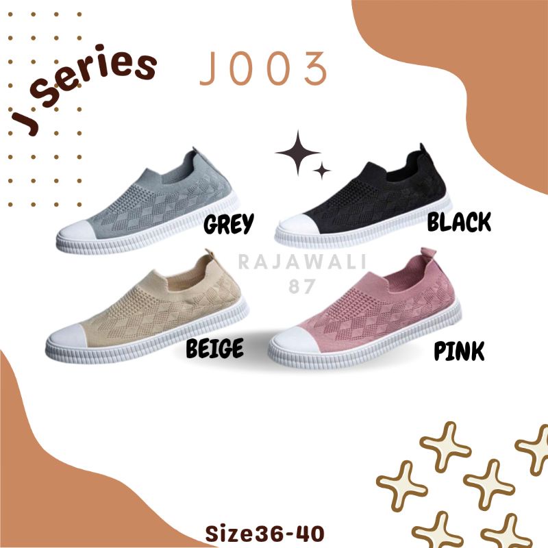 WM-J003 SEPATU SNEAKER FASHION CASUAL OLAHRAGA TERBARU STYLE KOMBINASI POLOS PRIA WANITA UNISEX BAHAN RAJUT SLIP ON BEST QUALITY REAL PICTURE