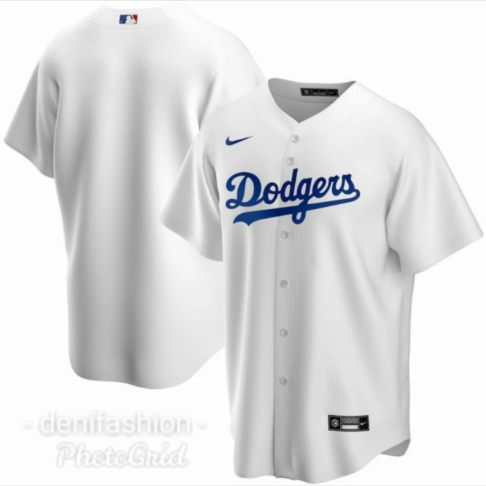 Jersa Jersey Baseball Ori Nike Dodgers Putih Baju Baseball Murah Jakarta