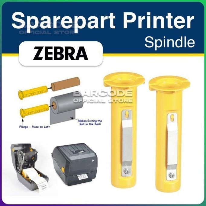 SEPASANG SPINDLE ROLLER CORE RIBBON 300 METER ZEBRA ZD220 ZD888 ZD230