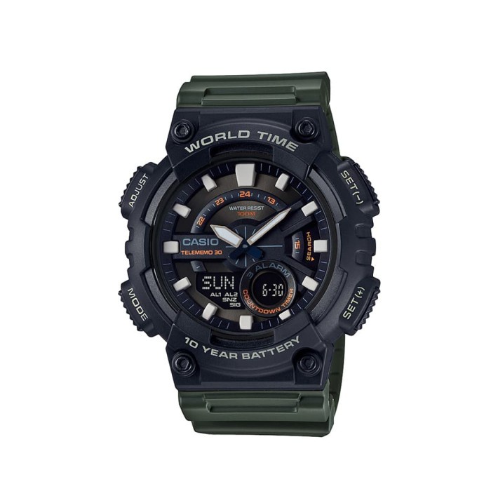 HOT SALE CASIO GENERAL AEQ-110W-3AVDF / AEQ 110W 3AVDF / AEQ110W ORIGINAL TERMURAH