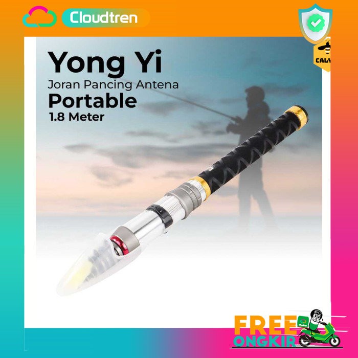 Joran Antena Pancing Portable Carbon Fiber Mini Pocket Fishing Rod