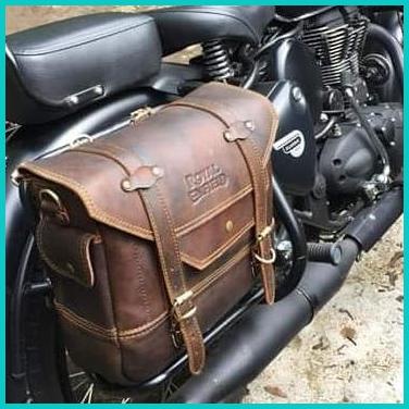 ready stok tas royal enfield,side bag royal enfield leather 14JVNZ3 perkakas