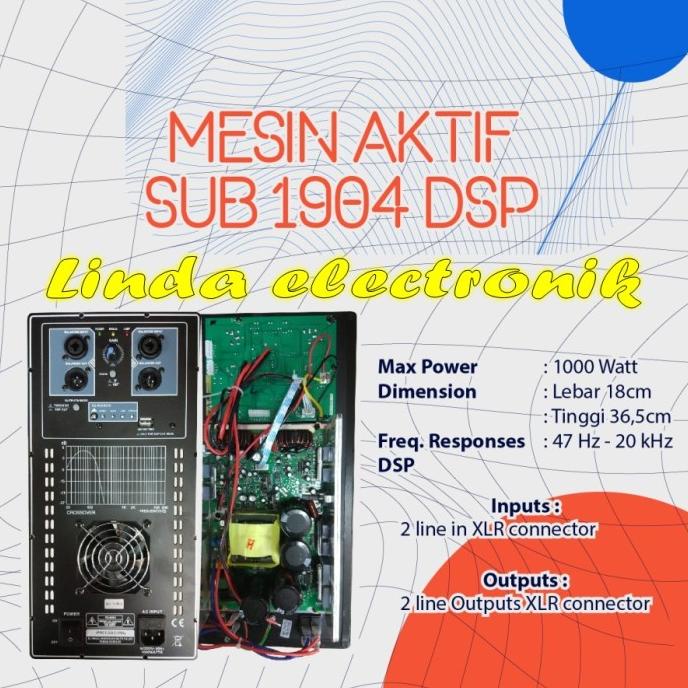Mesin Speaker Aktif Power Kit Aktif 1904 Dsp Original Inarahza